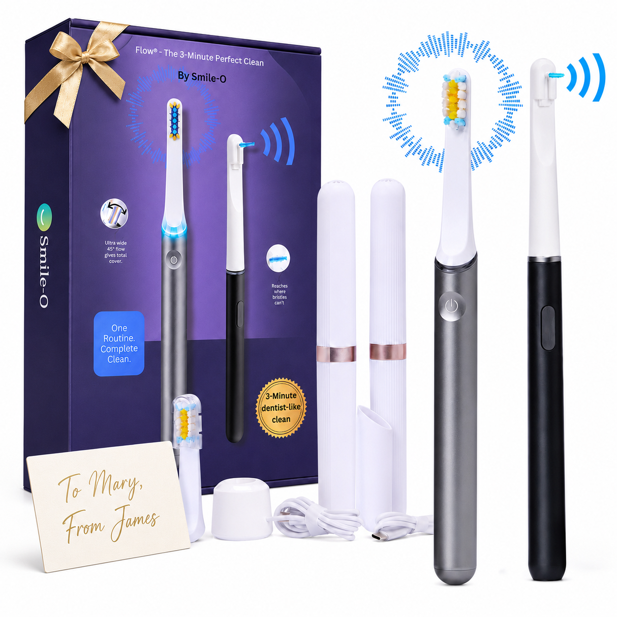 Flow Personal Care Gift Set for Women & Men – Premium Oral Care Routine – Self Care Birthday Anniversary Gift for Her & Him 