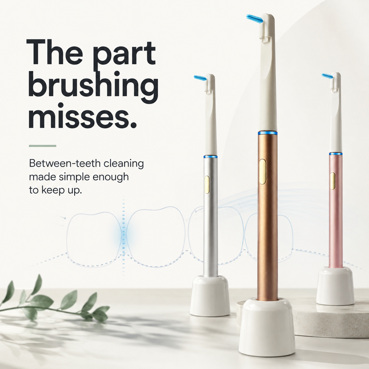 Smile-O AeroFloss Pro - Plaque Remover for Teeth – Sonic Electric Flosser for Adults, Interdental Brush