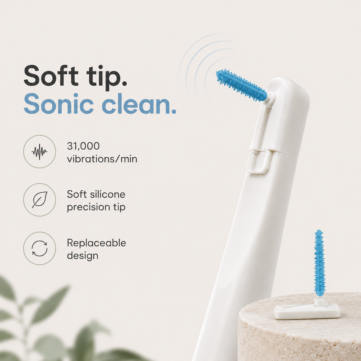 Smile-O AeroFloss Pro - Plaque Remover for Teeth – Sonic Electric Flosser for Adults, Interdental Brush