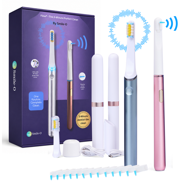 Smile-O Flow® 2-in-1 Oral Care Set - AeroFloss Pro Electric Flosser & AeroBrush Pro Sonic Toothbrush