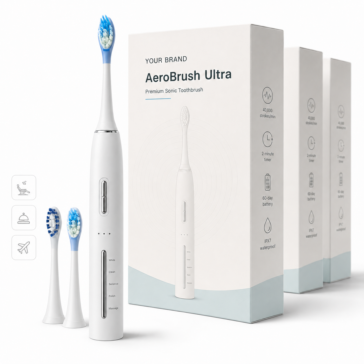 Smile-O Clinic Sample Box – Try AeroBrush Pro, AeroFloss Pro & AeroBrush Ultra