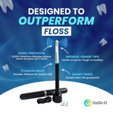Man using AeroFloss Pro electric flosser – next generation interdental plaque removal for adults